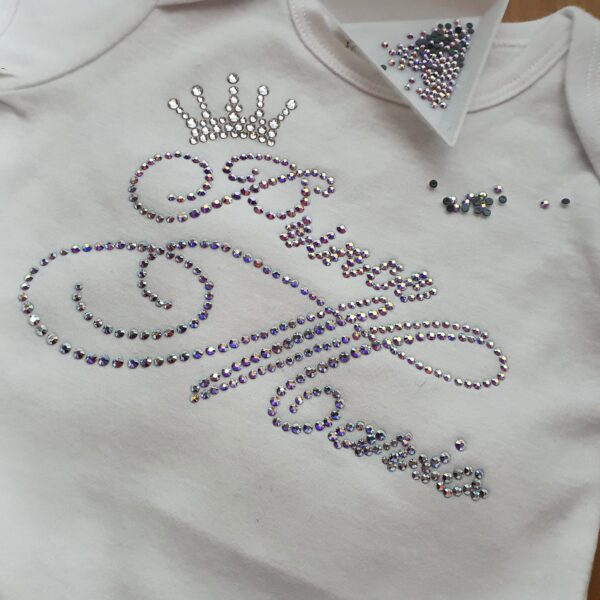 Body bebe personalizat cu nume si coronita din cristale