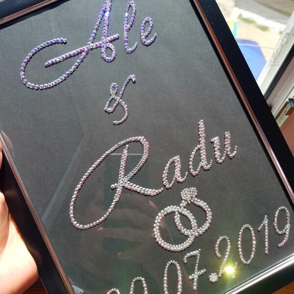 tablouri aniversare personalizate cristale