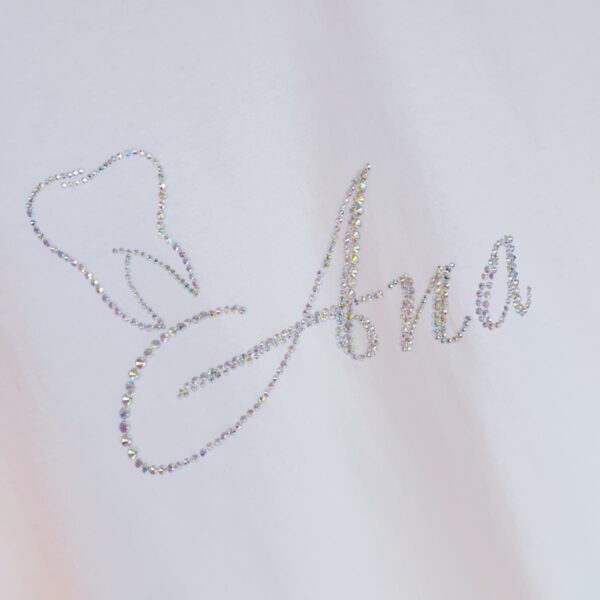 tricou personalizat nume cristale