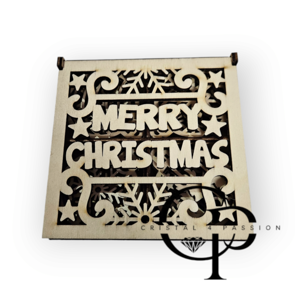 cutie lemn cu globuri set cadou personalizat craciun