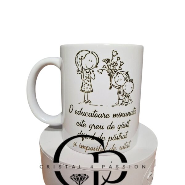 cana personalizata educatoare mesaj multumire